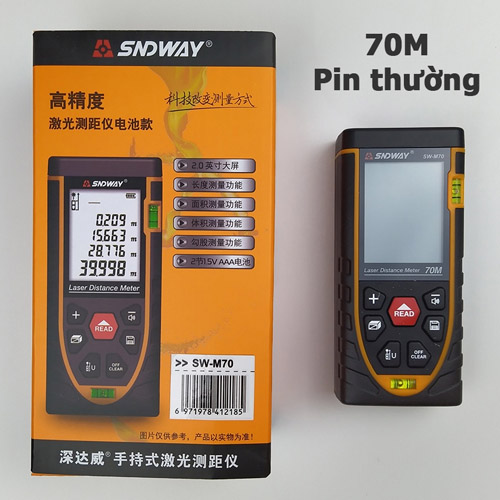 Máy đo khoảng cách laser SNDWAY SW-M70 Đo xa 70m